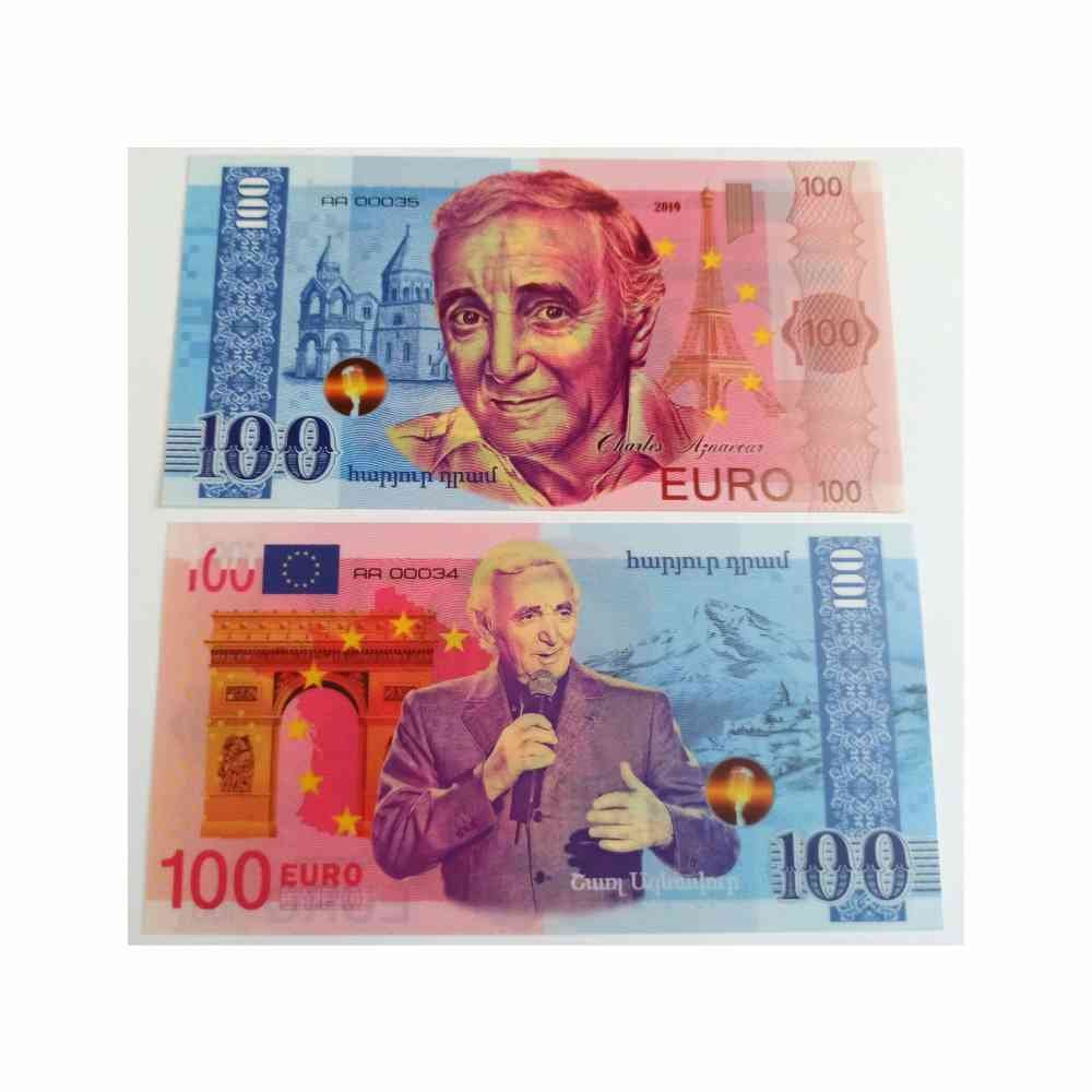 Շառլ Ազնավուրի պատկերով հարյուր եվրոյի թղթադրամը